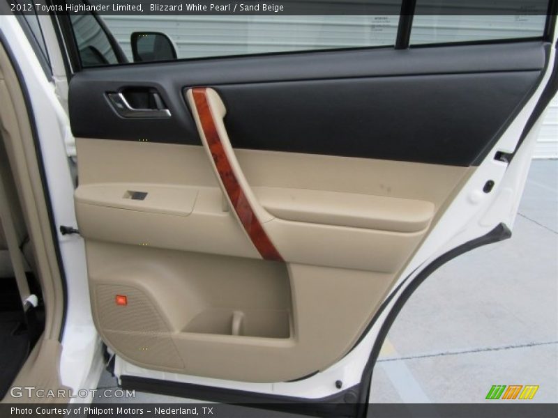 Blizzard White Pearl / Sand Beige 2012 Toyota Highlander Limited