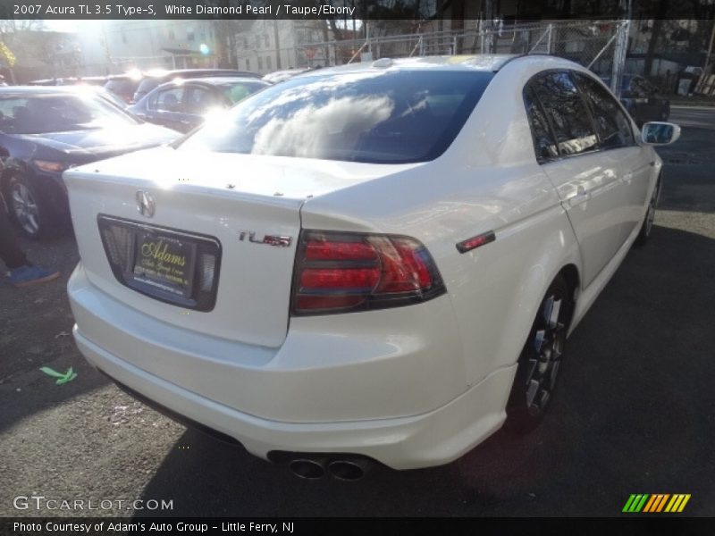 White Diamond Pearl / Taupe/Ebony 2007 Acura TL 3.5 Type-S