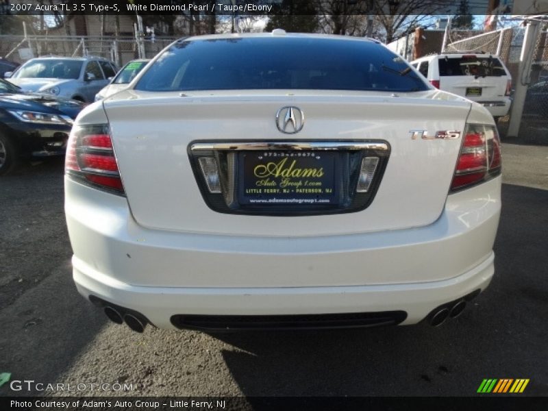 White Diamond Pearl / Taupe/Ebony 2007 Acura TL 3.5 Type-S