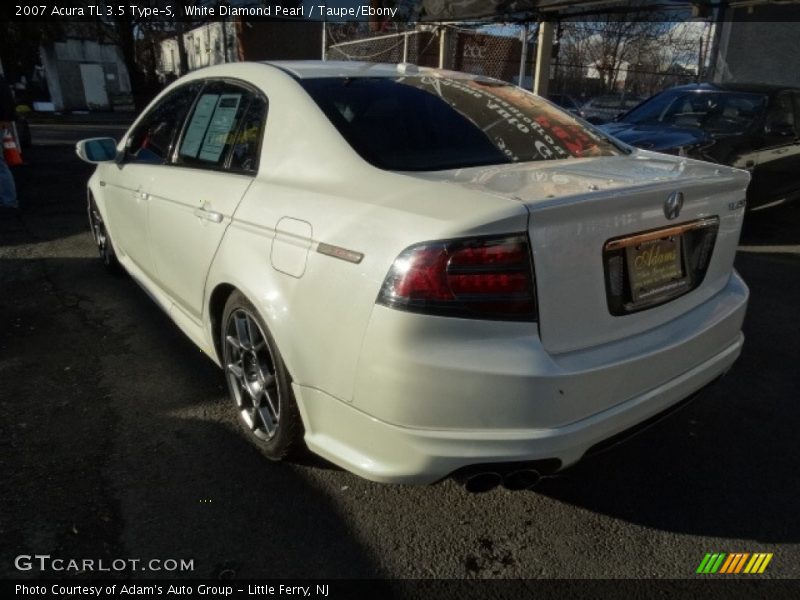 White Diamond Pearl / Taupe/Ebony 2007 Acura TL 3.5 Type-S