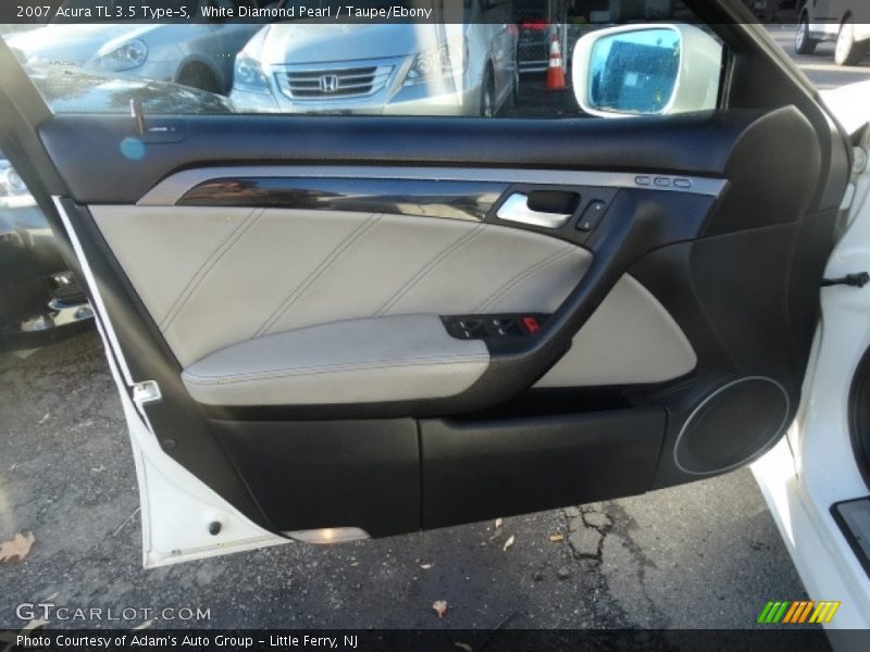 White Diamond Pearl / Taupe/Ebony 2007 Acura TL 3.5 Type-S