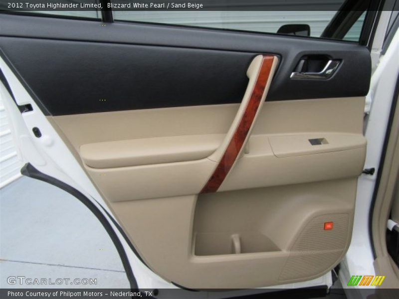 Blizzard White Pearl / Sand Beige 2012 Toyota Highlander Limited