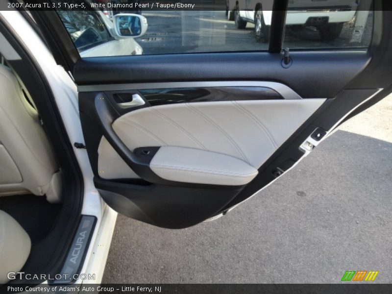 White Diamond Pearl / Taupe/Ebony 2007 Acura TL 3.5 Type-S