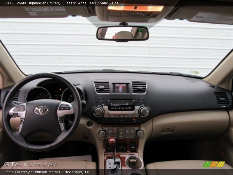 Blizzard White Pearl / Sand Beige 2012 Toyota Highlander Limited