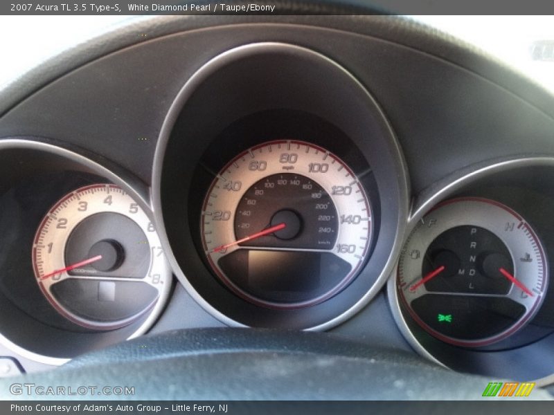 White Diamond Pearl / Taupe/Ebony 2007 Acura TL 3.5 Type-S