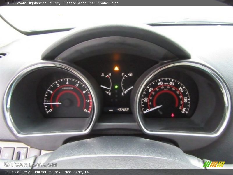 Blizzard White Pearl / Sand Beige 2012 Toyota Highlander Limited