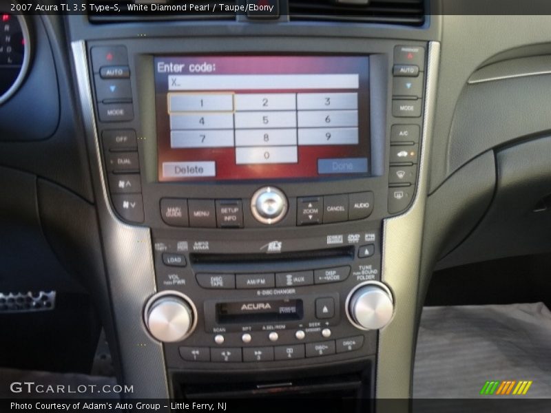 White Diamond Pearl / Taupe/Ebony 2007 Acura TL 3.5 Type-S