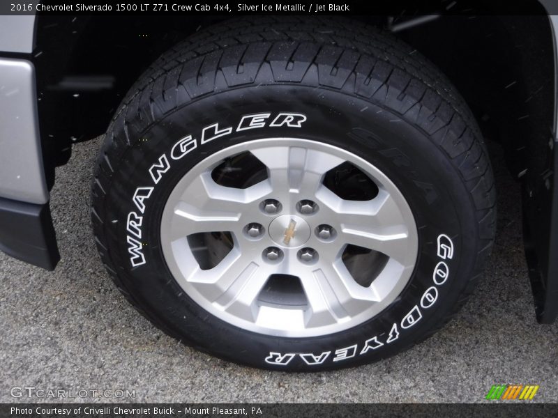 Silver Ice Metallic / Jet Black 2016 Chevrolet Silverado 1500 LT Z71 Crew Cab 4x4