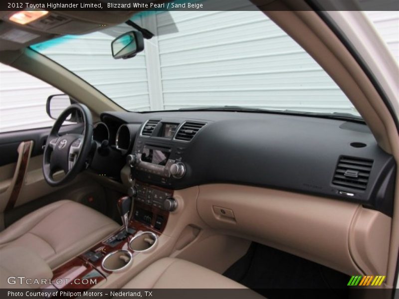 Blizzard White Pearl / Sand Beige 2012 Toyota Highlander Limited