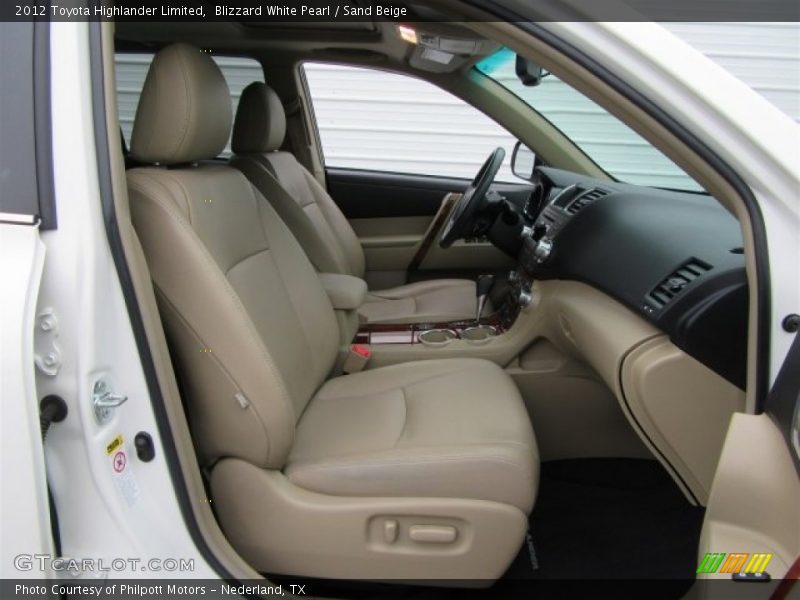Blizzard White Pearl / Sand Beige 2012 Toyota Highlander Limited
