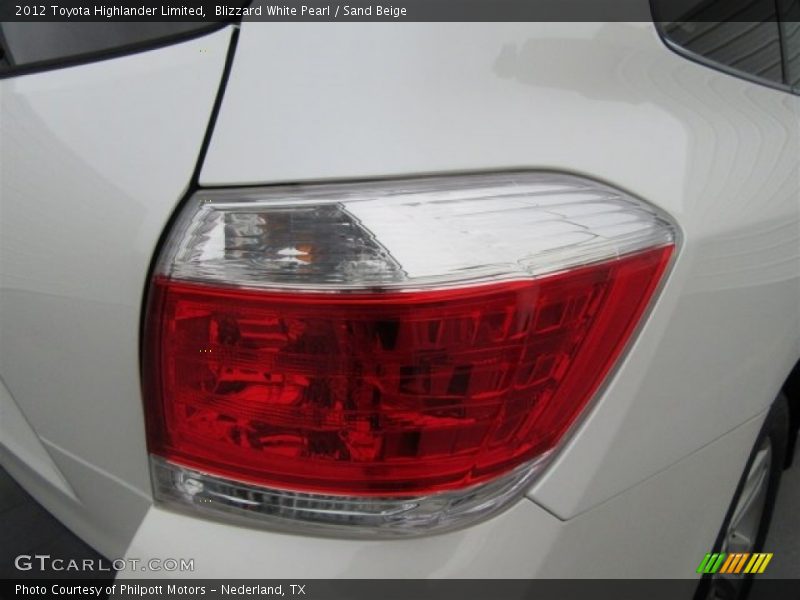 Blizzard White Pearl / Sand Beige 2012 Toyota Highlander Limited