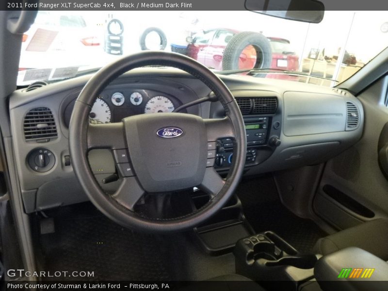Black / Medium Dark Flint 2011 Ford Ranger XLT SuperCab 4x4
