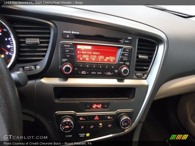 Dark Cherry Pearl Metallic / Beige 2013 Kia Optima LX