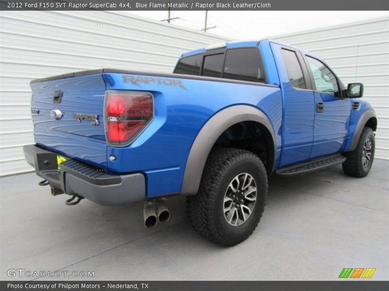 Blue Flame Metallic / Raptor Black Leather/Cloth 2012 Ford F150 SVT Raptor SuperCab 4x4