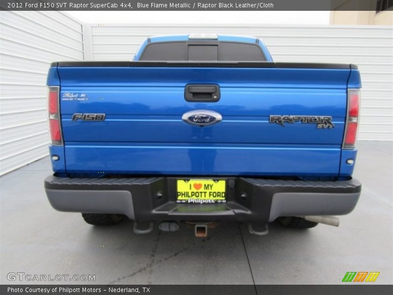 Blue Flame Metallic / Raptor Black Leather/Cloth 2012 Ford F150 SVT Raptor SuperCab 4x4