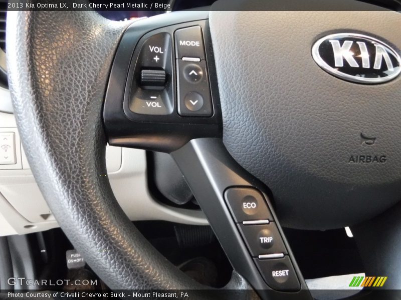 Dark Cherry Pearl Metallic / Beige 2013 Kia Optima LX