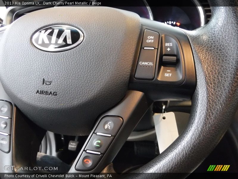 Dark Cherry Pearl Metallic / Beige 2013 Kia Optima LX