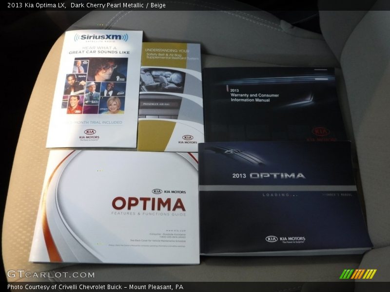 Dark Cherry Pearl Metallic / Beige 2013 Kia Optima LX
