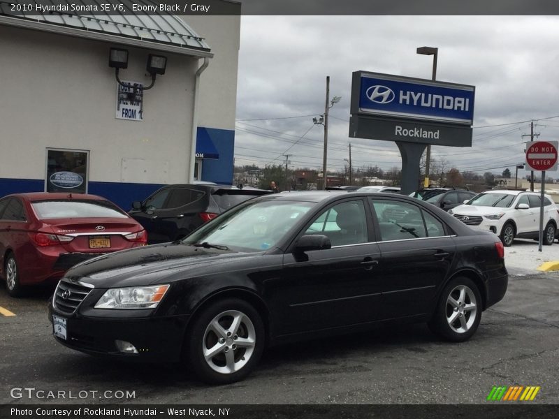 Ebony Black / Gray 2010 Hyundai Sonata SE V6