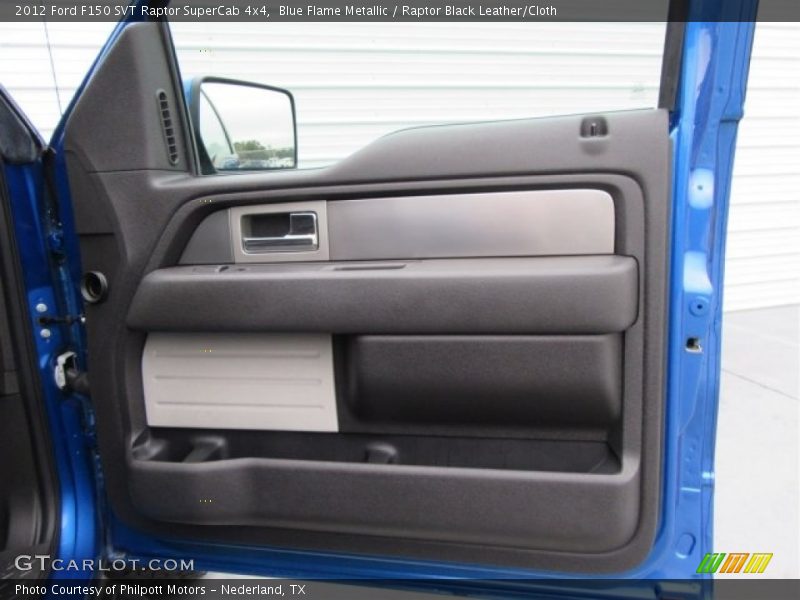 Blue Flame Metallic / Raptor Black Leather/Cloth 2012 Ford F150 SVT Raptor SuperCab 4x4