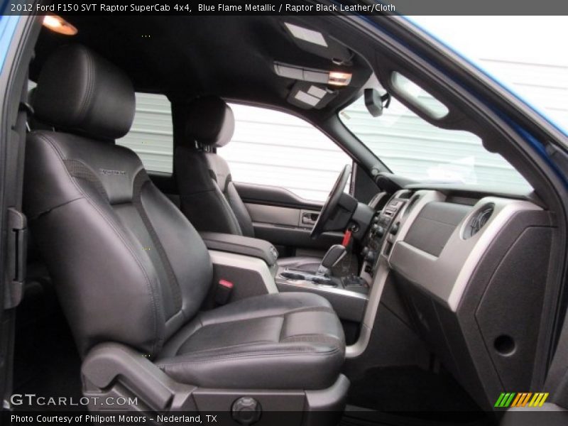 Blue Flame Metallic / Raptor Black Leather/Cloth 2012 Ford F150 SVT Raptor SuperCab 4x4