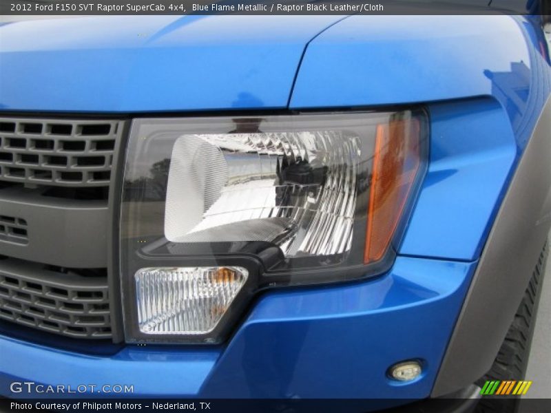 Blue Flame Metallic / Raptor Black Leather/Cloth 2012 Ford F150 SVT Raptor SuperCab 4x4