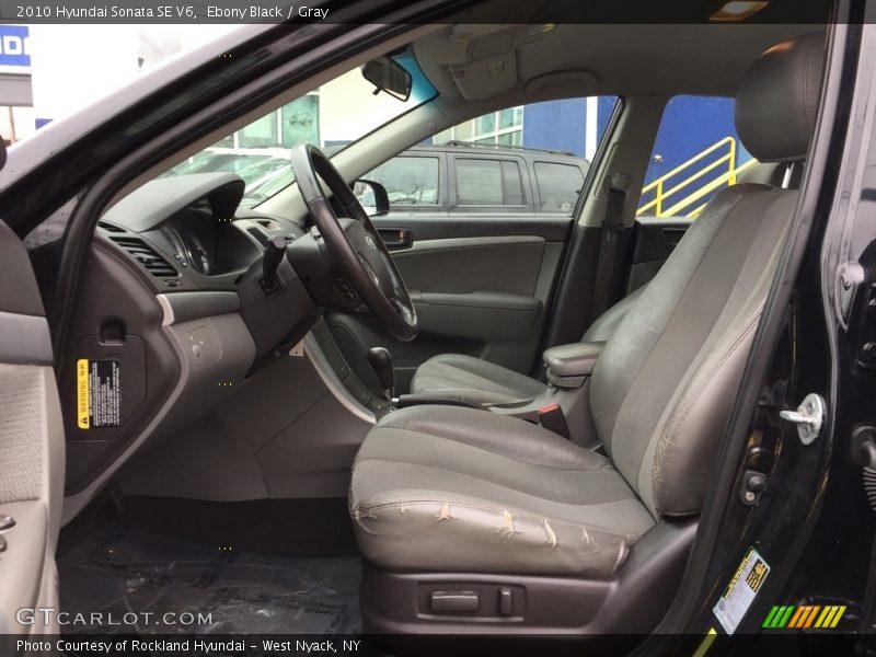 Ebony Black / Gray 2010 Hyundai Sonata SE V6