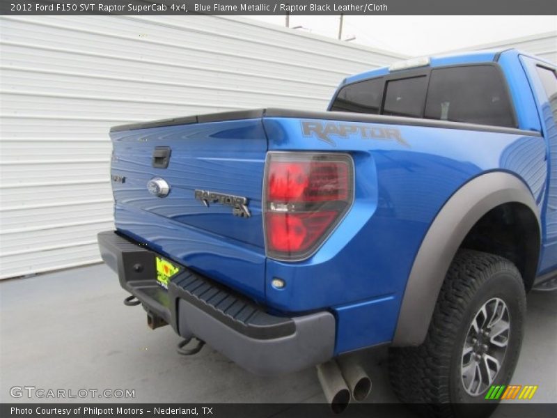 Blue Flame Metallic / Raptor Black Leather/Cloth 2012 Ford F150 SVT Raptor SuperCab 4x4