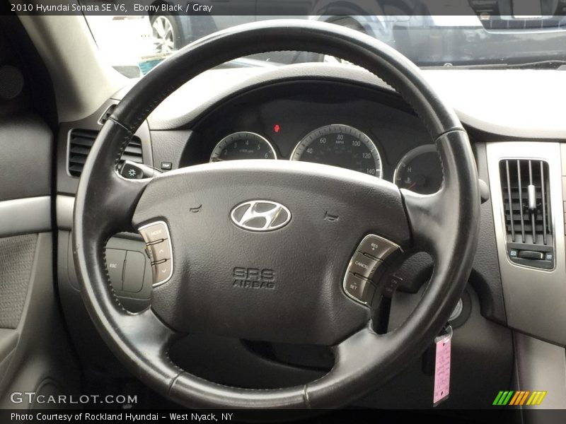 Ebony Black / Gray 2010 Hyundai Sonata SE V6