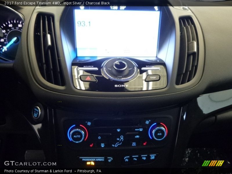 Ingot Silver / Charcoal Black 2017 Ford Escape Titanium 4WD