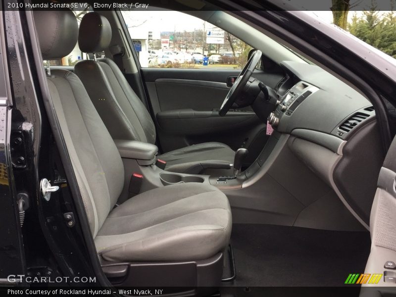 Ebony Black / Gray 2010 Hyundai Sonata SE V6