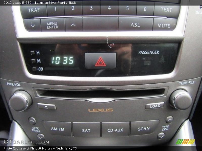 Tungsten Silver Pearl / Black 2012 Lexus IS 250