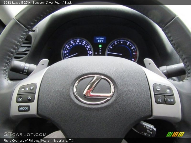Tungsten Silver Pearl / Black 2012 Lexus IS 250
