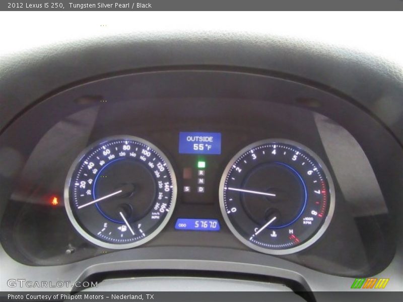 Tungsten Silver Pearl / Black 2012 Lexus IS 250