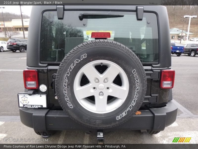 Black / Black 2016 Jeep Wrangler Sport