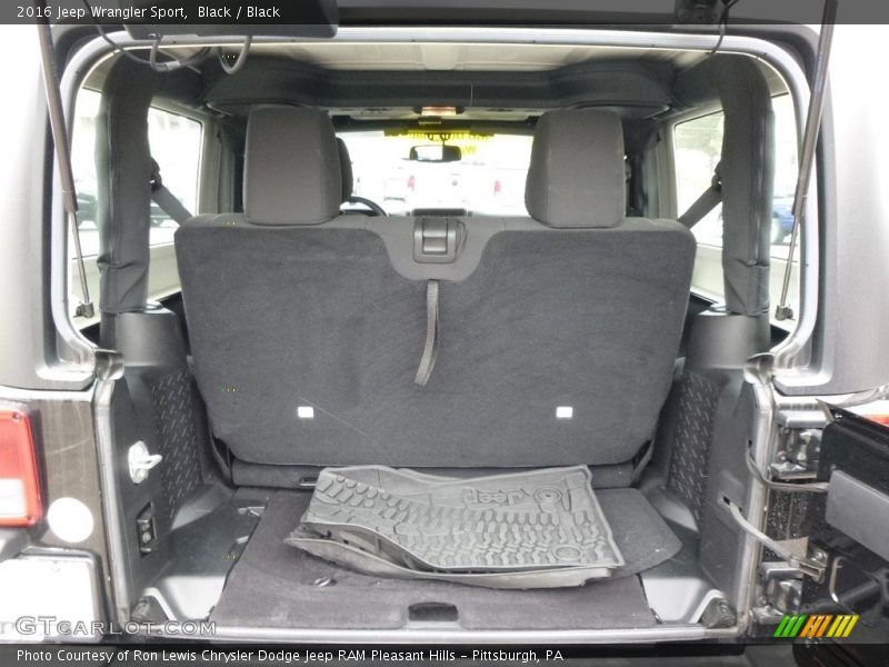 Black / Black 2016 Jeep Wrangler Sport