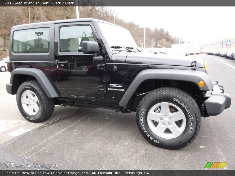 Black / Black 2016 Jeep Wrangler Sport