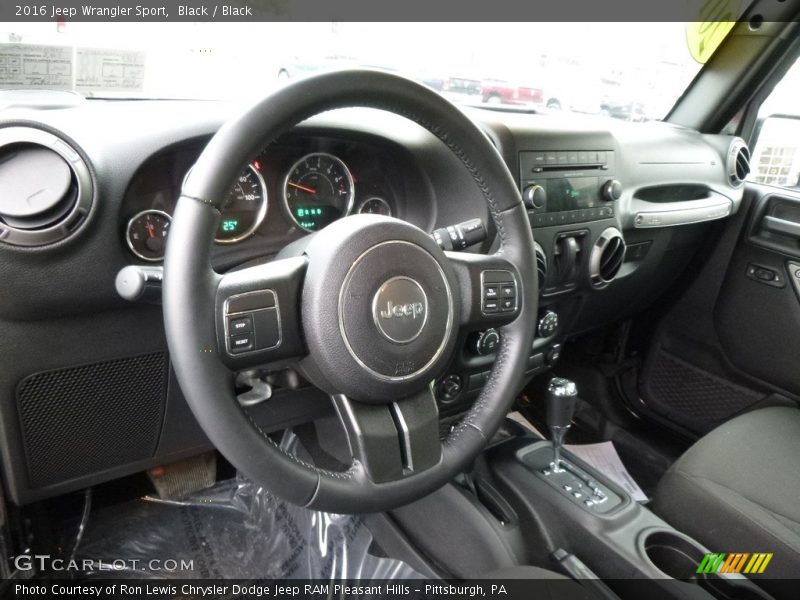 Black / Black 2016 Jeep Wrangler Sport