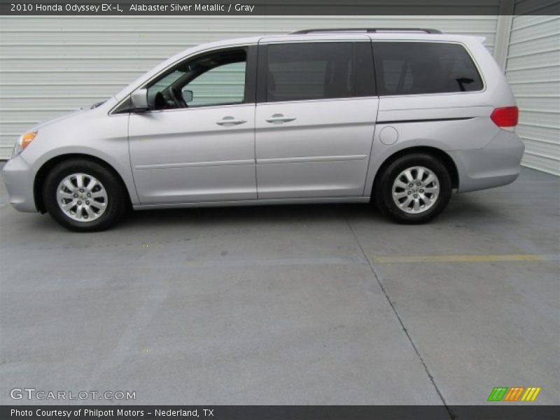 Alabaster Silver Metallic / Gray 2010 Honda Odyssey EX-L
