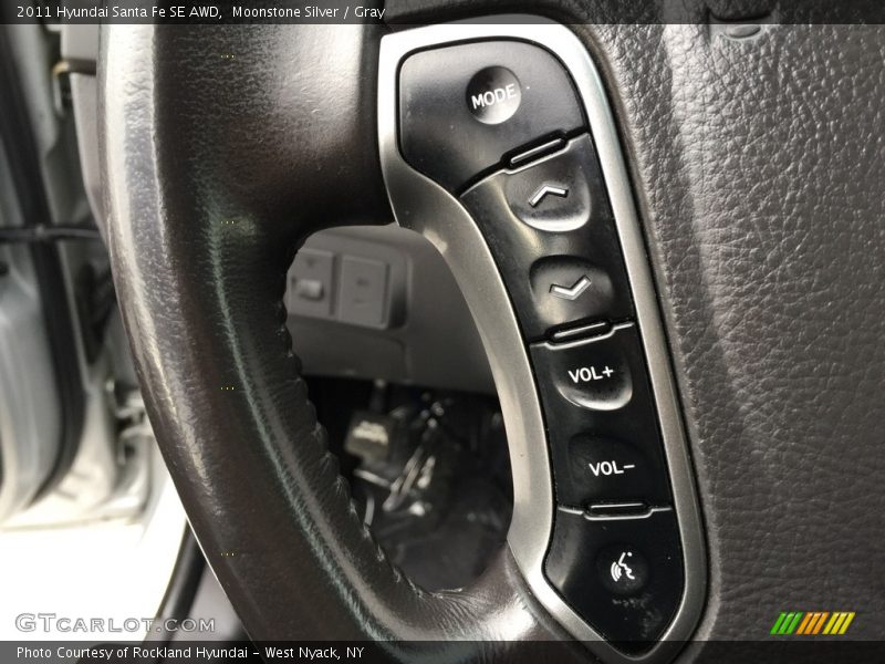 Moonstone Silver / Gray 2011 Hyundai Santa Fe SE AWD