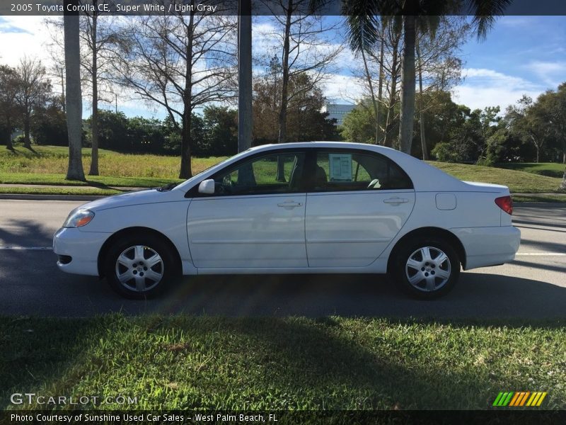 Super White / Light Gray 2005 Toyota Corolla CE