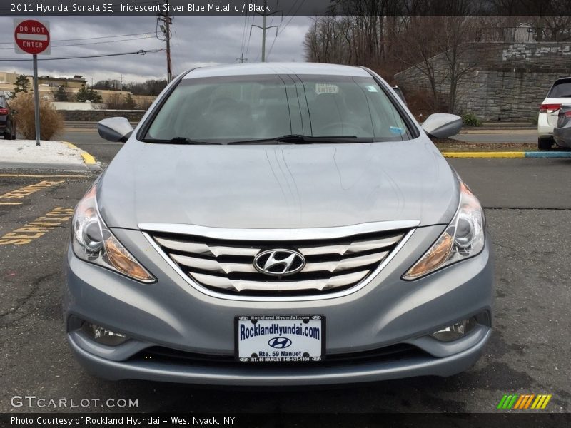 Iridescent Silver Blue Metallic / Black 2011 Hyundai Sonata SE