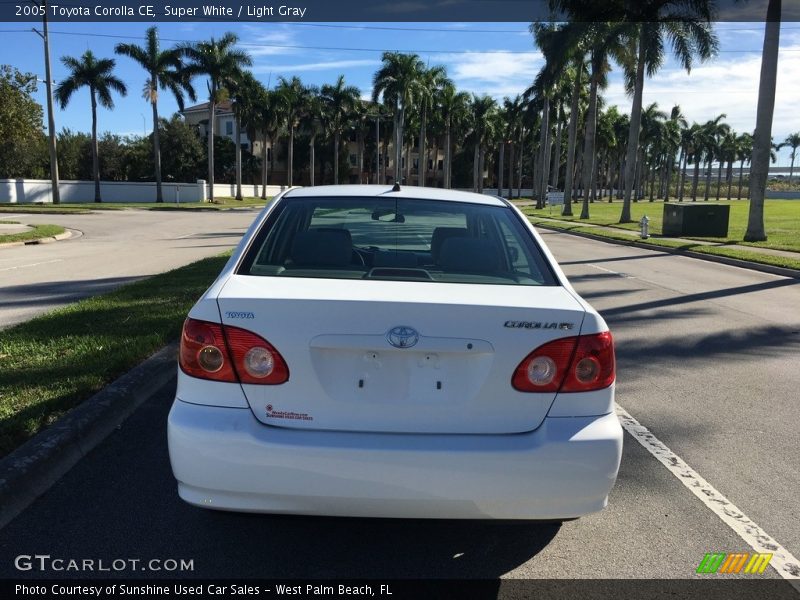 Super White / Light Gray 2005 Toyota Corolla CE