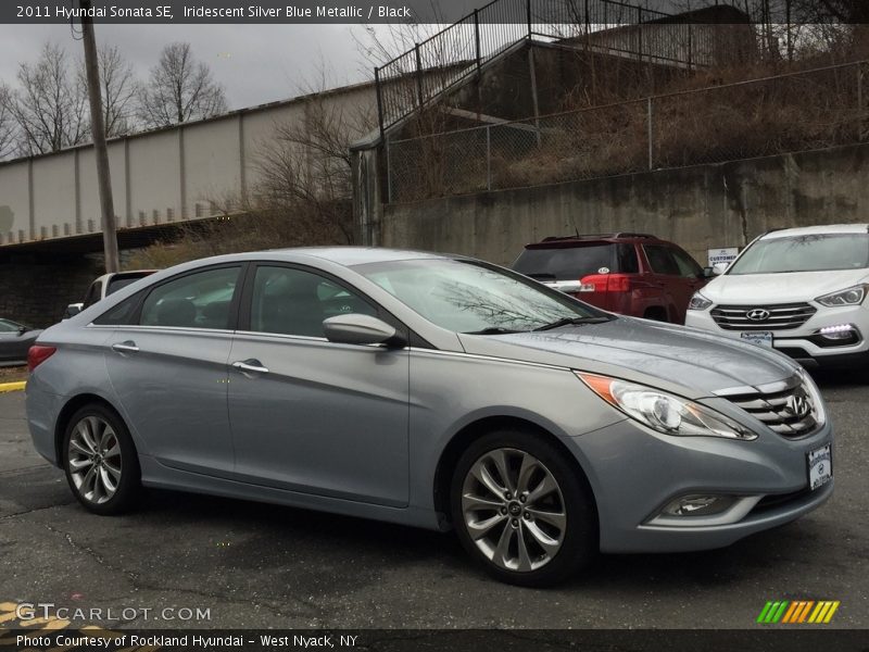 Iridescent Silver Blue Metallic / Black 2011 Hyundai Sonata SE