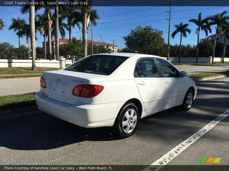 Super White / Light Gray 2005 Toyota Corolla CE