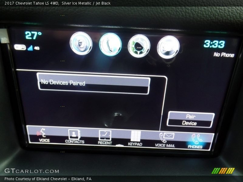 Silver Ice Metallic / Jet Black 2017 Chevrolet Tahoe LS 4WD