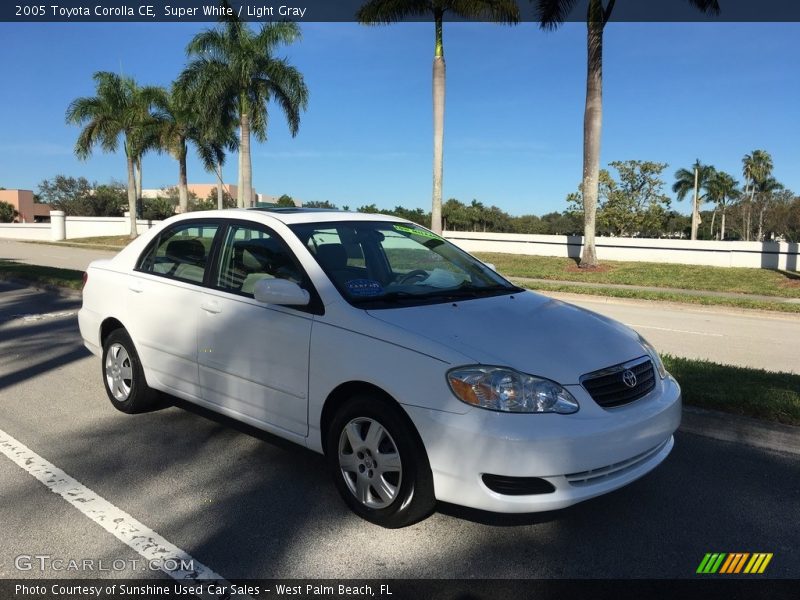 Super White / Light Gray 2005 Toyota Corolla CE