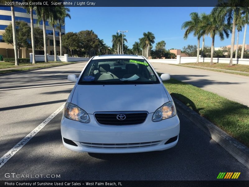 Super White / Light Gray 2005 Toyota Corolla CE
