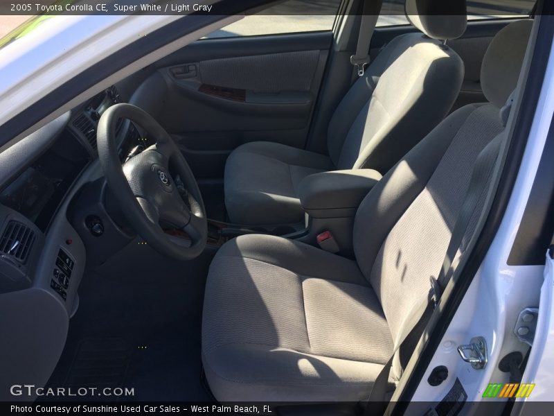Super White / Light Gray 2005 Toyota Corolla CE