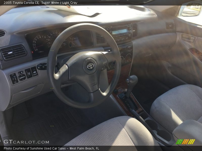 Super White / Light Gray 2005 Toyota Corolla CE